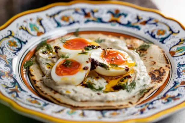 Яйца по турски с хляб роти